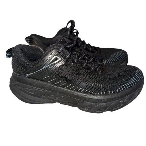▶️ Hoka ◀️ Bondi 7 Black Women's Running Shoes Size 6