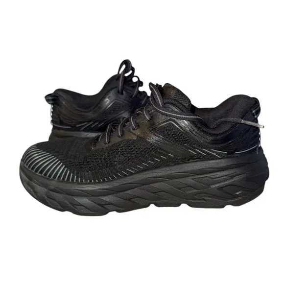 ▶️ Hoka ◀️ Bondi 7 Black Women's Running Shoes Size 6