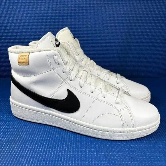 🔴 NIKE COURT ROYALE 2 Men`s Size 10 White Black Athletic Shoes CQ9179-100