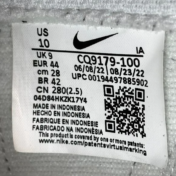 🔴 NIKE COURT ROYALE 2 Men`s Size 10 White Black Athletic Shoes CQ9179-100