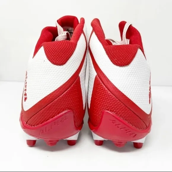 - Nike Mens Alpha Pro 2 719932-166 White Red Football Cleats Shoes Sneakers 13.5