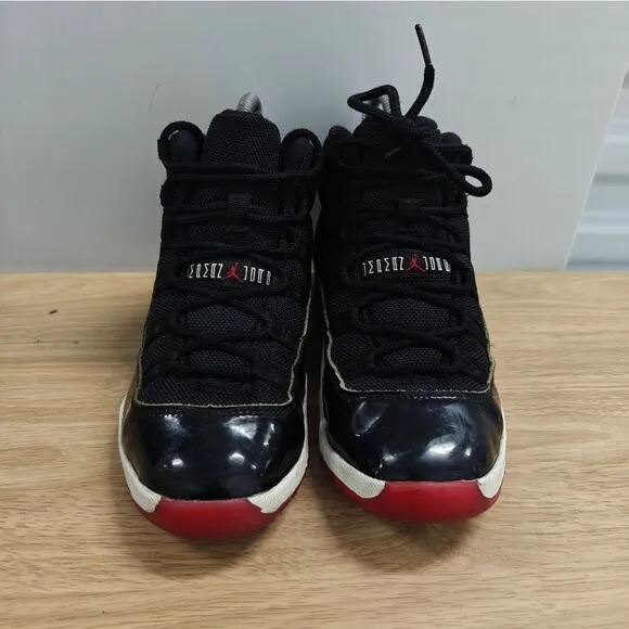 2019 Nike Air Jordan Retro 11 &quot;Bred 2019&quot; 378039-061 Black Youth Shoes! Size 3Y