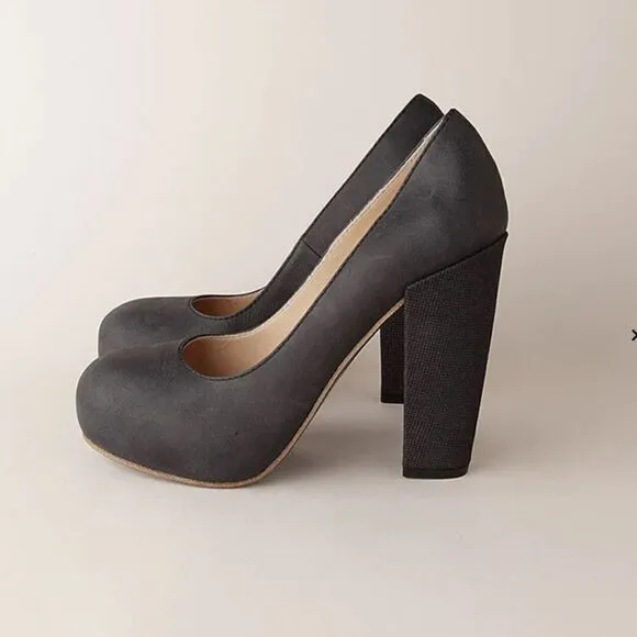 Acne Studios Vega Block Heel Court Shoes Heels