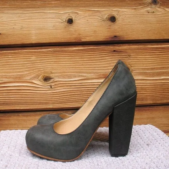 Acne Studios Vega Block Heel Court Shoes Heels