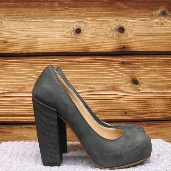 Acne Studios Vega Block Heel Court Shoes Heels