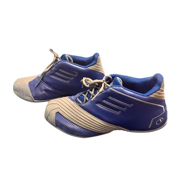 Adidas 2001 Basketball T MAC Shoes Royal Blue and Gray Senior Size 10 GUC