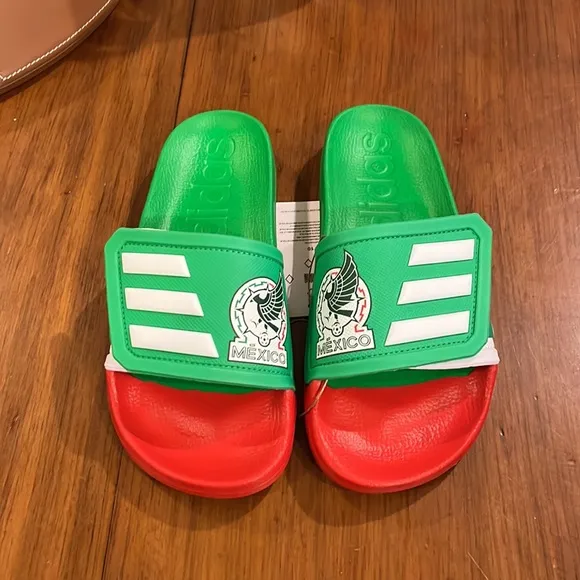 Adidas Adilette TNT Mexico Soccer slides shoes sandals GX9710 Mens 5 or Womens 6