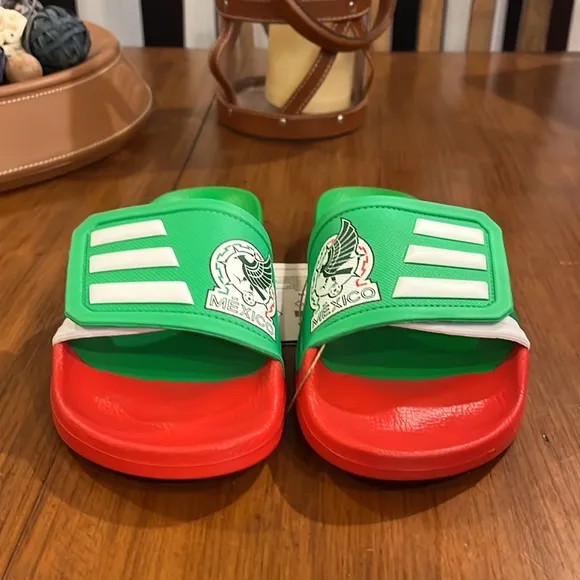 Adidas Adilette TNT Mexico Soccer slides shoes sandals GX9710 Mens 5 or Womens 6