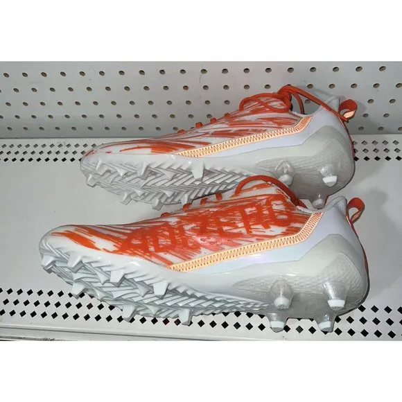Adidas AdiZero 12.0 Mens Football Cleats Size 14 White Orange H03639