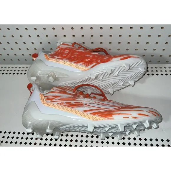 Adidas AdiZero 12.0 Mens Football Cleats Size 14 White Orange H03639