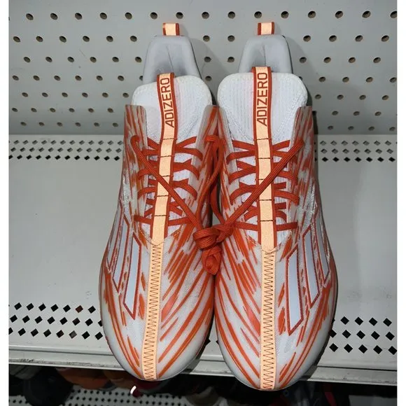 Adidas AdiZero 12.0 Mens Football Cleats Size 14 White Orange H03639