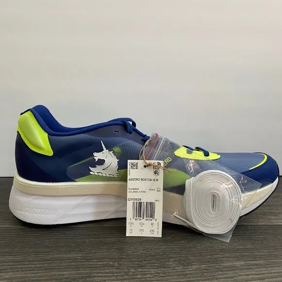 Adidas Adizero Boston 10 Marathon Running Shoes Victory Blue GY0929 Mens Size 13