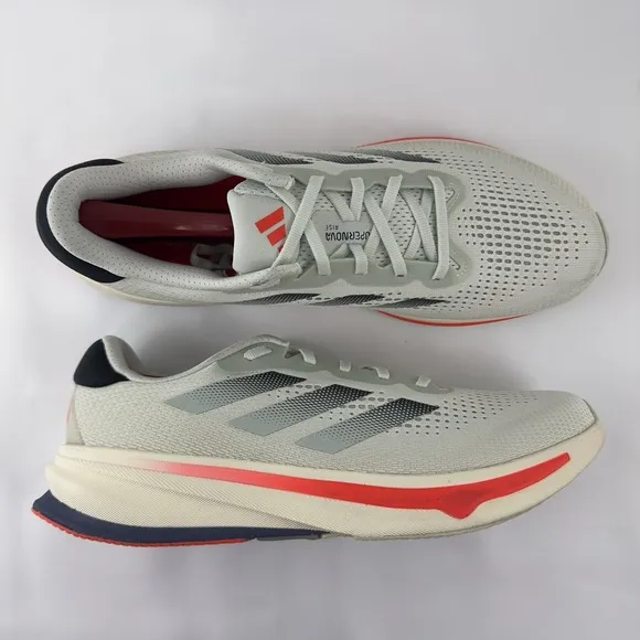 Adidas Adizero Boston 12 Running Shoes Men's Size 12.5 | White/Red/Black