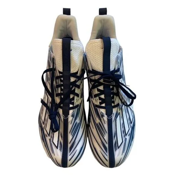 Adidas Adizero Football Lacrosse Cleats White Blue Striped GZ6912 Men Size 12