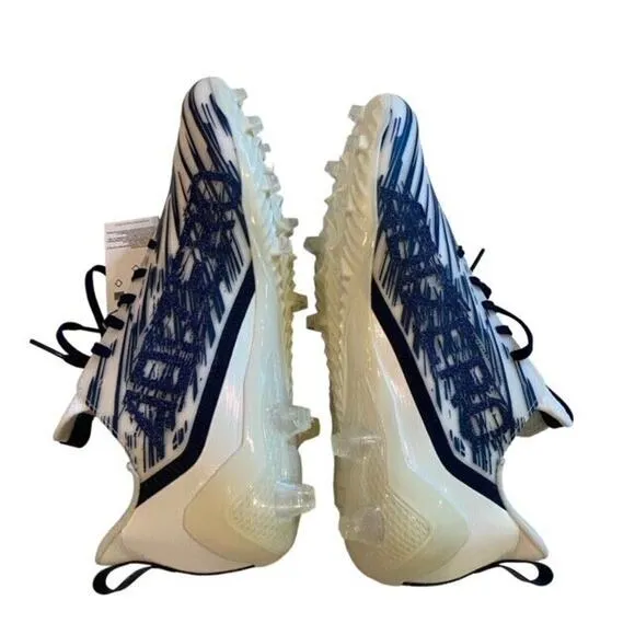 Adidas Adizero Football Lacrosse Cleats White Blue Striped GZ6912 Men Size 12