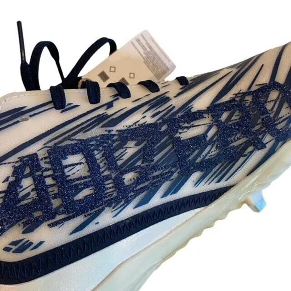 Adidas Adizero Football Lacrosse Cleats White Blue Striped GZ6912 Men Size 12
