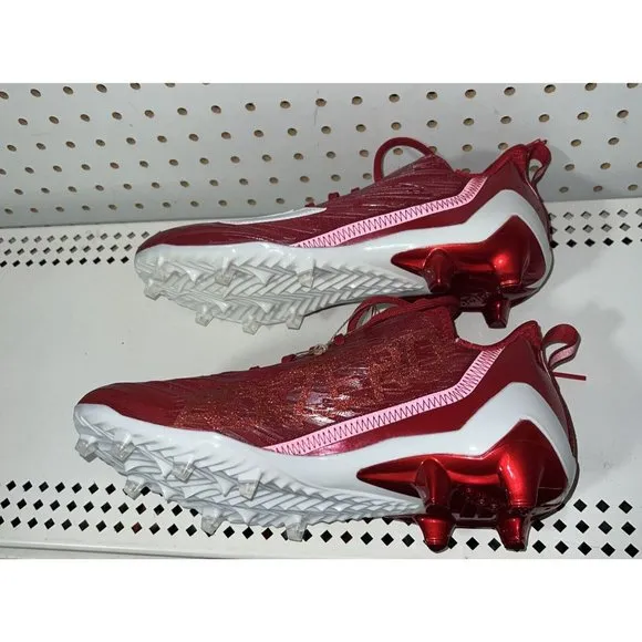 Adidas AdiZero Mens Football Cleats Size 10.5 Power Red White HP8749