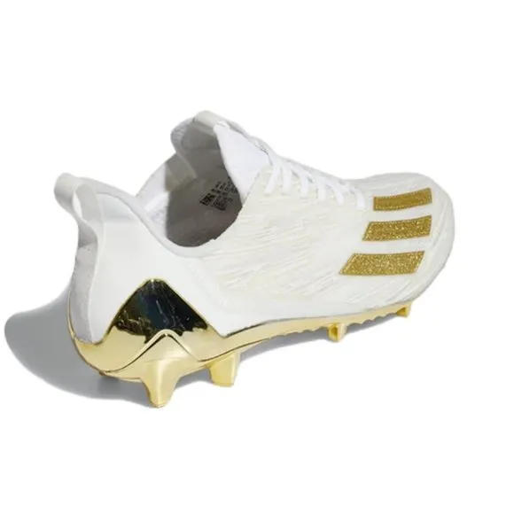 Adidas AdiZero Primeknit Football Cleats GX5122 White/Gold Men's size 9.5 NWOB