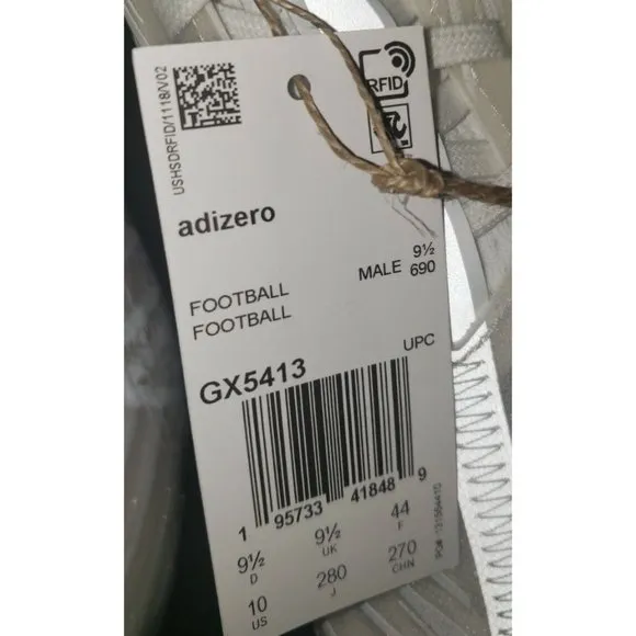 Adidas AdiZero Primeknit Football Cleats GX5413 White Men's sizes 7 &amp; 10 NWOB