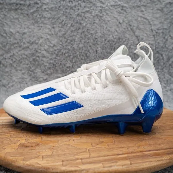 Adidas Adizero Primeknit White Blue Football Cleats Men's Size 9 GV9621 NEW
