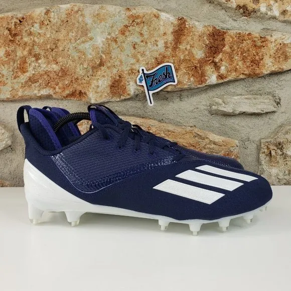 adidas Adizero Scorch Football Cleats Men’s Size 10.5 Navy Blue White FX4250 NEW