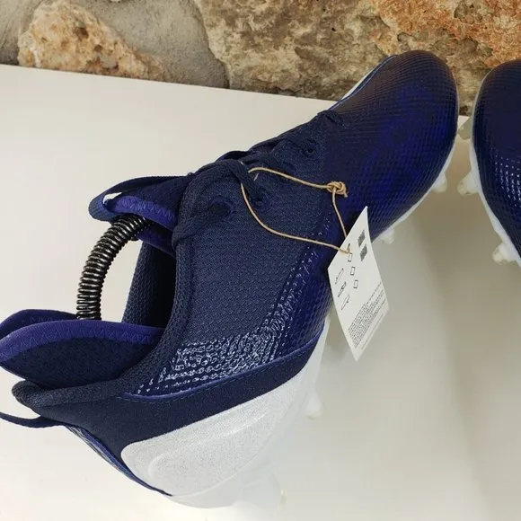 adidas Adizero Scorch Football Cleats Men’s Size 10.5 Navy Blue White FX4250 NEW