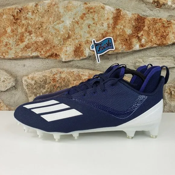 adidas Adizero Scorch Football Cleats Men’s Size 10.5 Navy Blue White FX4250 NEW