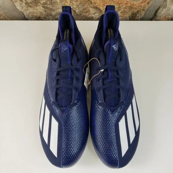 adidas Adizero Scorch Football Cleats Men’s Size 10.5 Navy Blue White FX4250 NEW