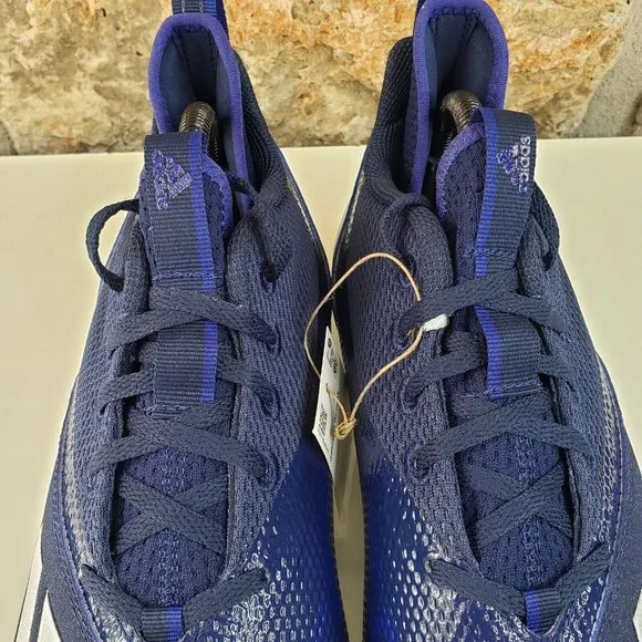 adidas Adizero Scorch Football Cleats Men’s Size 10.5 Navy Blue White FX4250 NEW
