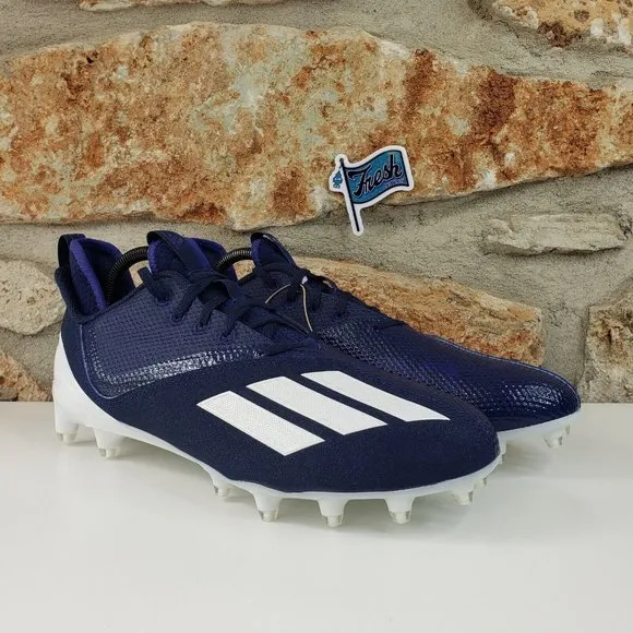 adidas Adizero Scorch Football Cleats Men’s Size 10.5 Navy Blue White FX4250 NEW