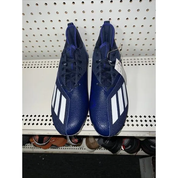 Adidas Adizero Scorch Mens Football Cleats Size 10.5 Navy Blue White FX4250