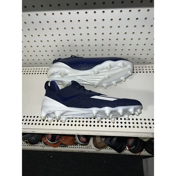 Adidas Adizero Scorch Mens Football Cleats Size 10.5 Navy Blue White FX4250