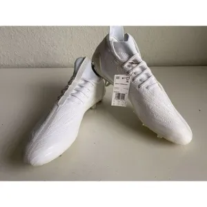 Adidas ADIZERO Primeknit Triple White Chrome Football Cleats GX5420 Men’s Sz 15