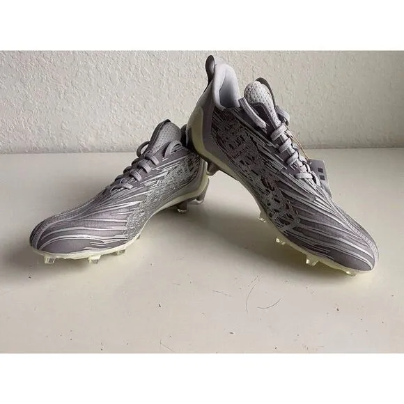 Adidas Adizero Silver Metallic Grey Football Cleats GX5414 Men's Sz 10 Check Pic