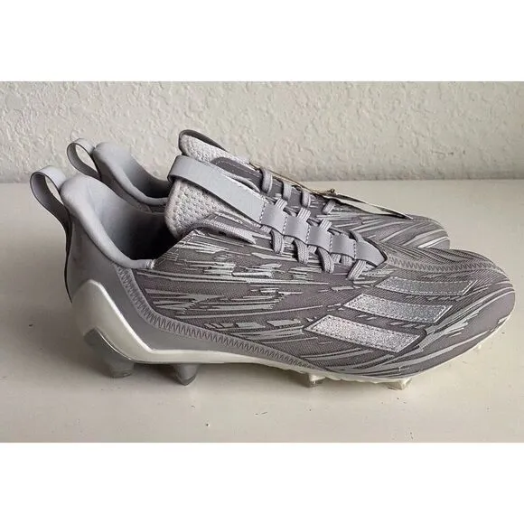 Adidas Adizero Silver Metallic Grey Football Cleats GX5414 Men's Sz 10 Check Pic