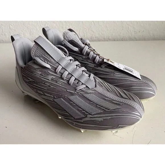 Adidas Adizero Silver Metallic Grey Football Cleats GX5414 Men's Sz 10 Check Pic