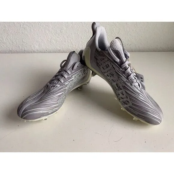 Adidas Adizero Silver Metallic Grey Football Cleats GX5414 Men's Sz 10 Check Pic