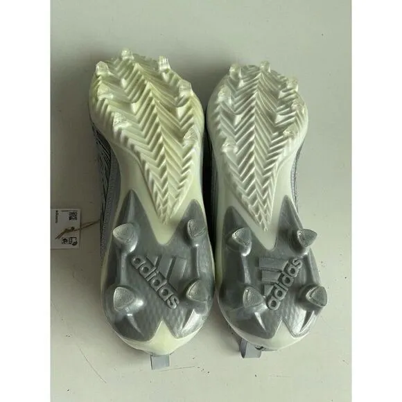 Adidas Adizero Silver Metallic Grey Football Cleats GX5414 Men's Sz 10 Check Pic