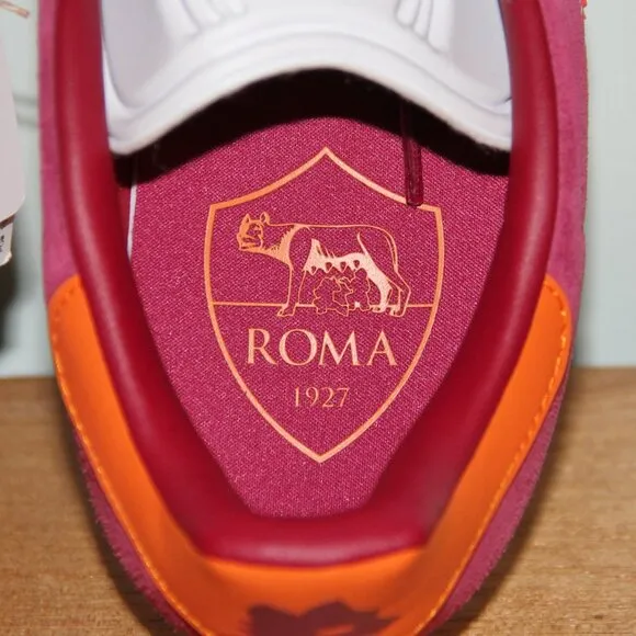 Adidas AS Roma x Gazelle 'Home Kit' Shoes Mens 9.5 Burgundy Orange