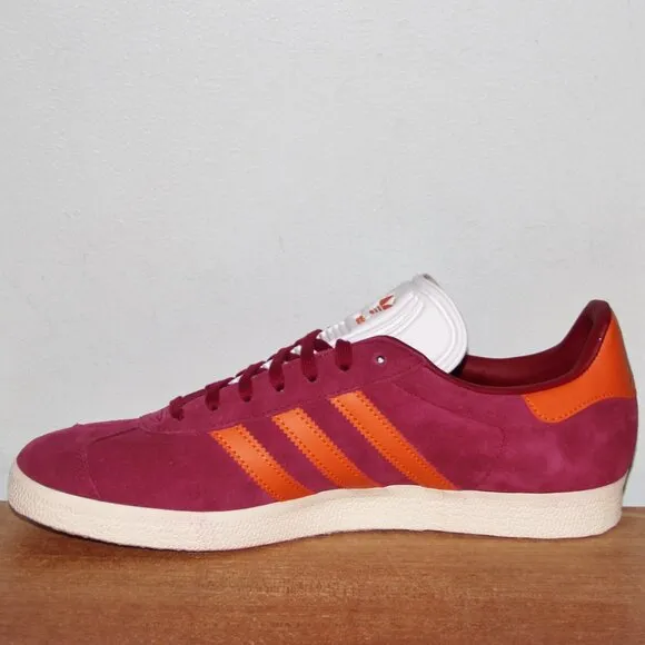 Adidas AS Roma x Gazelle 'Home Kit' Shoes Mens 9.5 Burgundy Orange