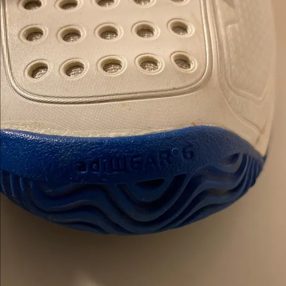 Adidas Barricade White and Blue Tennis Shoes Men’s 7.5