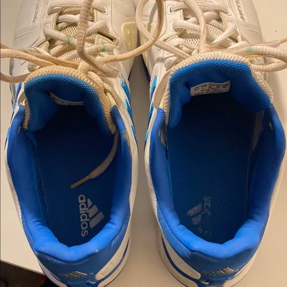 Adidas Barricade White and Blue Tennis Shoes Men’s 7.5