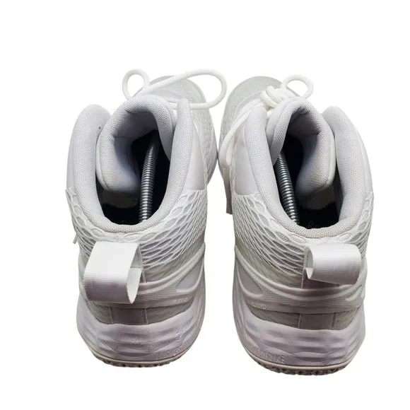 Adidas Basketball Shoes Mid Top White Athletic Sneakers Men Size 13.5
