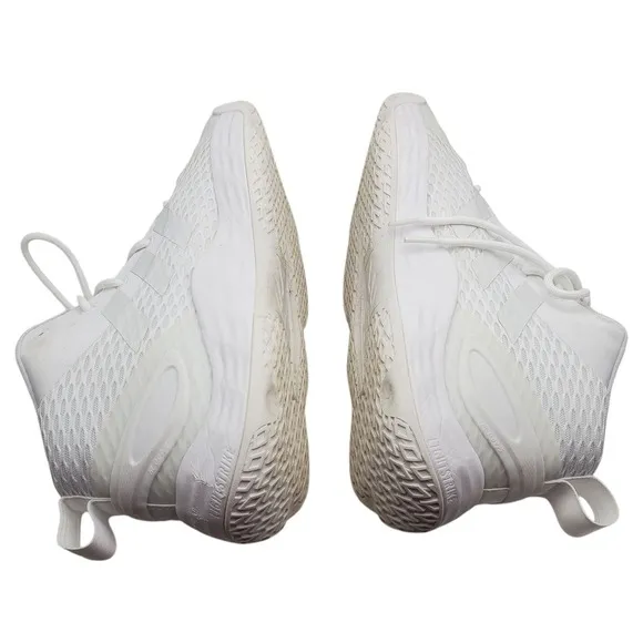 Adidas Basketball Shoes Mid Top White Athletic Sneakers Men Size 13.5
