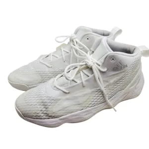 Adidas Basketball Shoes Mid Top White Athletic Sneakers Men Size 13.5