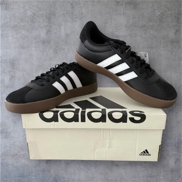 Adidas Black and White Skateboarding Shoes VL Court 3.0 ID6286 Men’s Size 8