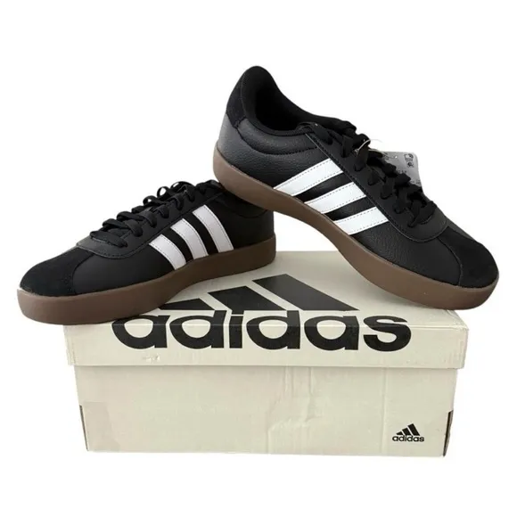 Adidas Black and White Skateboarding Shoes VL Court 3.0 ID6286 Men’s Size 8