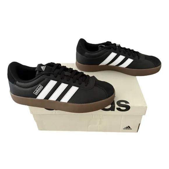 Adidas Black and White Skateboarding Shoes VL Court 3.0 ID6286 Men’s Size 8