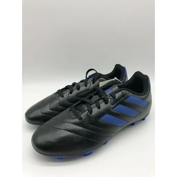 Adidas Boys Goletto Vii Fg J Black/Royal Soccer Shoes FV2894 Size 5 NWT