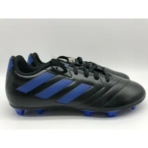 Adidas Boys Goletto Vii Fg J Black/Royal Soccer Shoes FV2894 Size 5 NWT